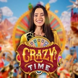 Logo of Crazy Time from Evolution at Mad Casino