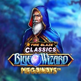 Fire Blaze Blue Wizard Megaways logo by Rarestone Gaming at Mad CasinoFire Blaze Blue Wizard Megaways